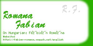 romana fabian business card